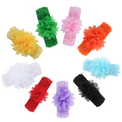 Colorful winter knitted baby accessories 3d flower hair band headbands Colorful winter knitted baby accessories 3d flower hair band headbands