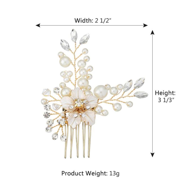 New design gold Pearl bride Hair Accessories Wedding Bridal Hair Combs