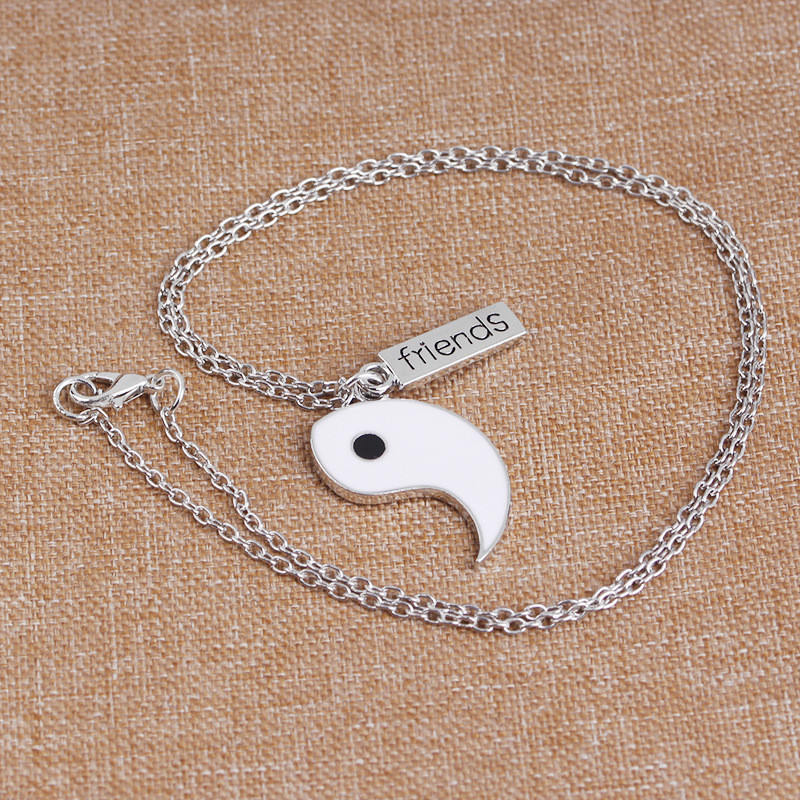 wish Amazon best fashion women mens chain best friend necklace set