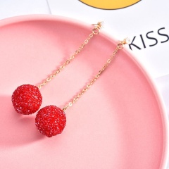 Fashion earrings 2020 heart shape earring red geometric drop earrings for sale