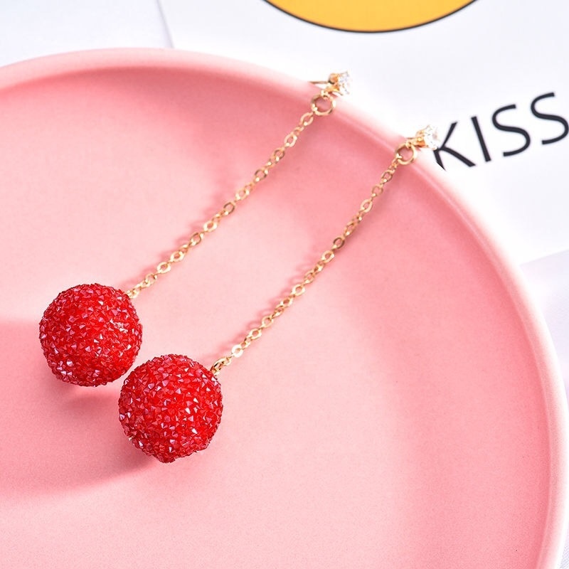 Fashion earrings 2020 heart shape earring red geometric drop earrings for sale Fashion earrings 2020 heart shape earring red geometric drop earrings for sale