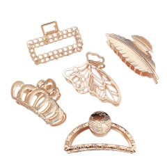 2020 new arrival fashion leaf butterfly crown shape metal hair claw clip 2020 new arrival fashion leaf butterfly crown shape metal hair claw clip