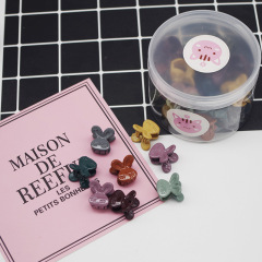 20pcs wholesale custom colorful flower shape mini hair claw clips for girl