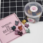 20pcs wholesale custom colorful flower shape mini hair claw clips for girl