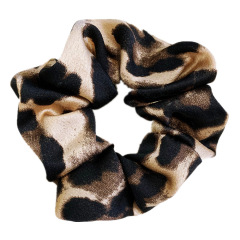 bulk INS fancy Women cheap girls cute cotton elastic tie vintage hair leopard scrunchies