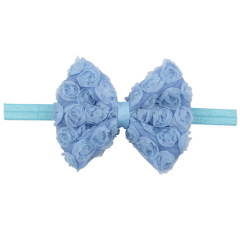 2020 Korean multi colorful elastic lace bow knot hair band girls hair accessories
