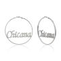 New fashion personality geometric exaggerated temperament circle letter earrings New fashion personality geometric exaggerated temperament circle letter earrings