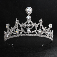 2019 Design Wholesale Bridal Wedding Rhinestone Crowns And Crystal Metal Crown Tiaras Wedding Bridal Tiara Crown