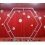 Hexagon Metal Garden Flower Wedding Arch for rental wedding stage decoration