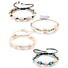 2019 Custom foot hand sea shell adjustable rope bohemia bracelet set for women 2019 Custom foot hand sea shell adjustable rope bohemia bracelet set for women