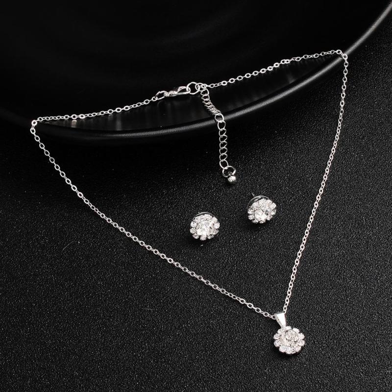 Handmade Zircon silver comb necklace bridal headpiece wedding bridal jewelry sets Handmade Zircon silver comb necklace bridal headpiece wedding bridal jewelry sets
