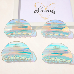 New korean ins beautiful girl hair accessories AB color acrylic hair claw clip New korean ins beautiful girl hair accessories AB color acrylic hair claw clip