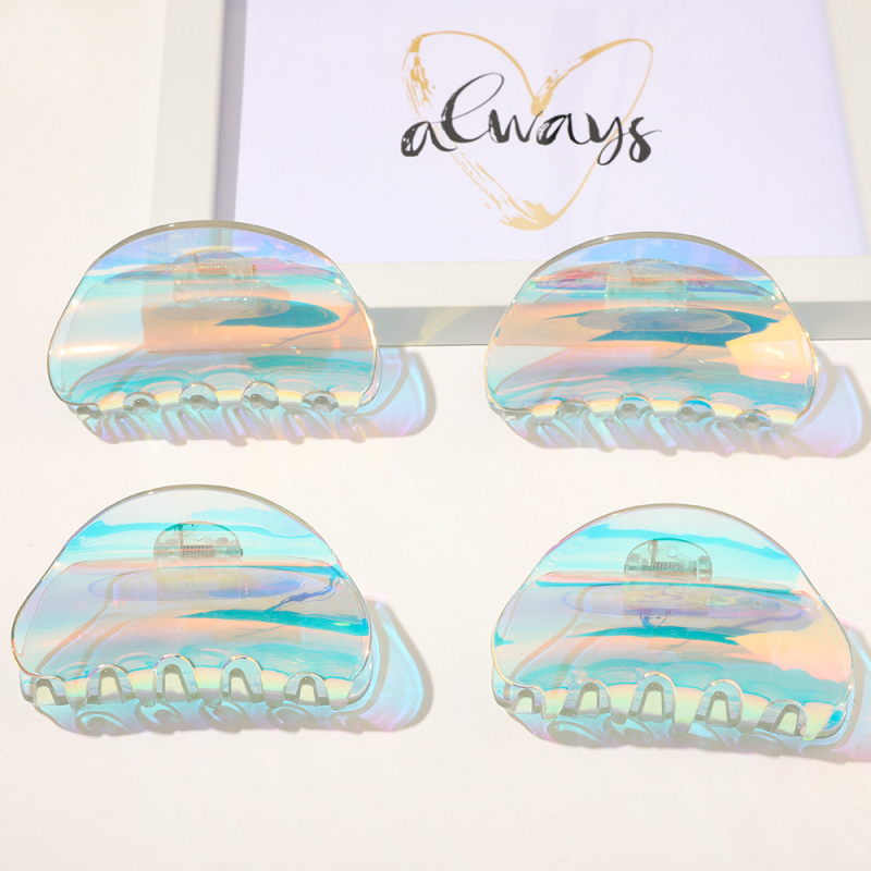New korean ins beautiful girl hair accessories AB color acrylic hair claw clip New korean ins beautiful girl hair accessories AB color acrylic hair claw clip