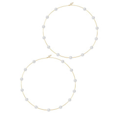 New arrive beads hanging round big baroque jewellery big pearl hoop earrings