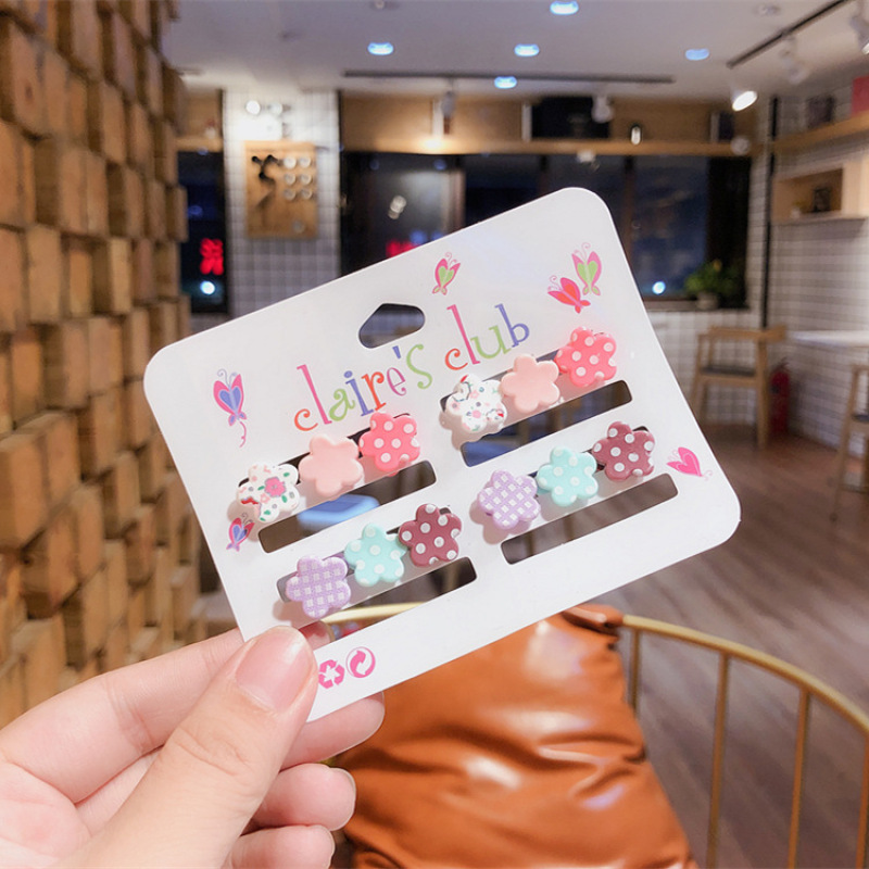 Wholesale 12pcs/set Small Size Cute Children Korea flower Kid mini Hair Claws Wholesale 12pcs/set Small Size Cute Children Korea flower Kid mini Hair Claws