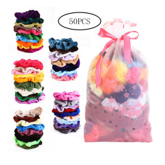 amazon hot fancy custom women girls 50pcs Solid color Elastic velvet hair ties scrunchies amazon hot fancy custom women girls 50pcs Solid color Elastic velvet hair ties scrunchies