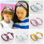 2pcs Rabbit ear mommy and me elastic fabric flowers hair band headbands 2pcs Rabbit ear mommy and me elastic fabric flowers hair band headbands