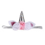Unicorn hair accessories 3d flower lace crown glitter bling headbands
