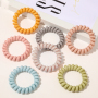 Wholesale Cheap Multi-color Curly Cord Coil Elastic Telephone Wire Hair Tie