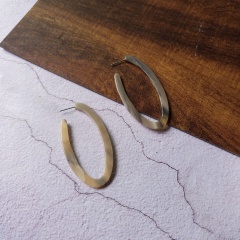 Handmade acrylic acetate Platewomen's accessories new style creative trendy crystal hoop earrings