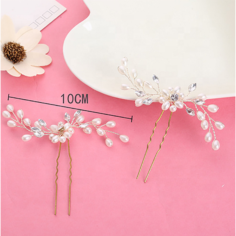 Wholesale handmade women hair styling tools gold pearl crystal wedding bridal accessories hair pin Wholesale handmade women hair styling tools gold pearl crystal wedding bridal accessories hair pin