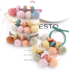 Fall and winter Ins hot baby kids cute plush ball hair ties hair band for girls