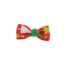 Christmas decoration diy children's red bow hair fans mini clip baby hair claw clips