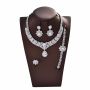 2019 fashion aaa women lady girl copper Bridal wedding earrings bracelet jewelry set zircon