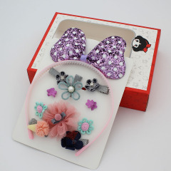 Kids Mickey cartoon flower hair band hat barrettes hair accessories