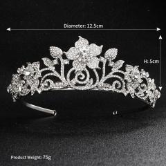 Handmade Alloy Water Lead Handmade  Wedding Bridal Crystal Headpiece Tiara Crowns