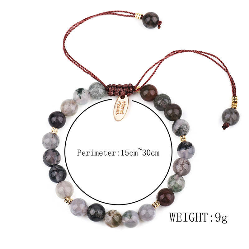 Personal Bangle Bracelet Handmade Crystal Onyx Bead Bracelets