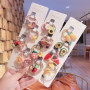 Wholesale 5pcs/set acrylic fruit cartoon animals girls elastic baby hair ties