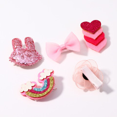 5 pcs/Set Kids Korea Baby Girl Hair Accessories Set Cute Kids Hair Clips