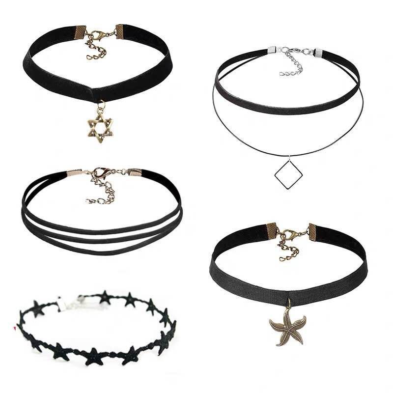 Fashion Hot Sale Ladies Sexy Gothic Lace Choker Necklace Sets for Women Fashion Hot Sale Ladies Sexy Gothic Lace Choker Necklace Sets for Women