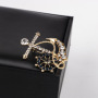 new INS amazon korean fashion wholesale bulk rhinestone steer cross shirt suit brooches