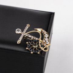 new INS amazon korean fashion wholesale bulk rhinestone steer cross shirt suit brooches