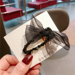 Victoria baroque exaggerated adult metal hair accessories crystal ribbon bow hair clip