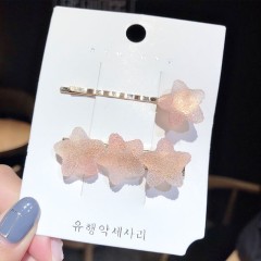 wholesale fashion teenagers candy colors pentagram heart hair clips for girls