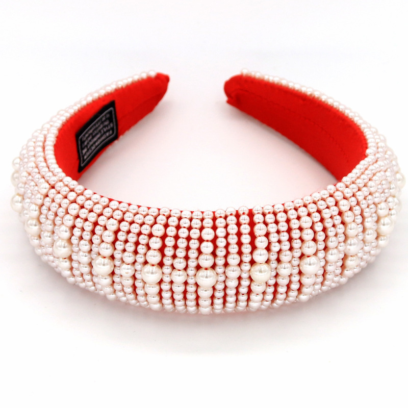 Wholesale vintage women Wedding Party Gift wide baroque pearl hairbands Wholesale vintage women Wedding Party Gift wide baroque pearl hairbands
