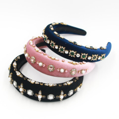New fashion thickened luxury jewel women lady vintage Baroque headband