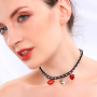 Wholesale women gift jewelry  cool girl skull style enamel sets necklace