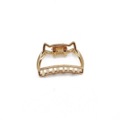 Korean girls rectangle shape hollow out style metal hair claw clip for women