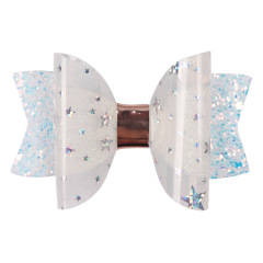 custom 3inch kids baby barrettes Girl korean angel cartoon mermaid Handmade kid glitter hair clip