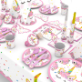 Pink Merchandise Birthday Decorations Tableware Rainbow Unicorn Party Supplies Pack