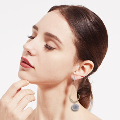 wholesale pom pom crystal women long winter artificial fur ball earring wholesale pom pom crystal women long winter artificial fur ball earring