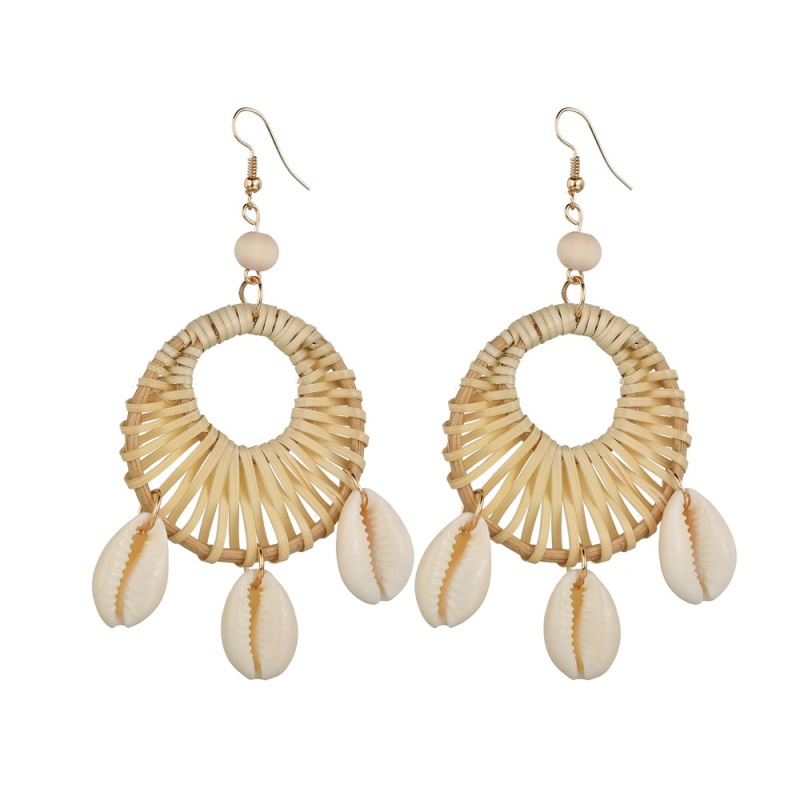 2019 korean style natural conch abalone stainless steel earings with shells