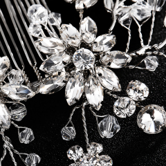 Fashion flower Wedding hair accessories pearl crystal women bridal hair combs