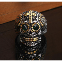 2019 New design fashiongothic cool men souvenir silver skull rings