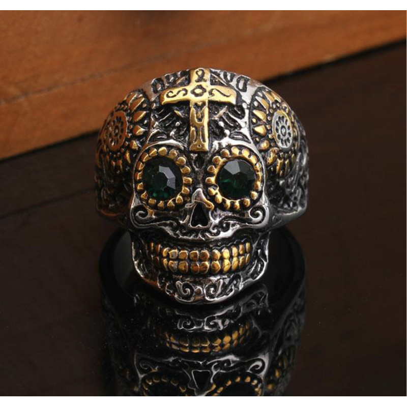 2019 New design fashiongothic cool men souvenir silver skull rings 2019 New design fashiongothic cool men souvenir silver skull rings