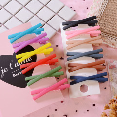 Korean colorful fashion ins plastic hair pins clip girls accessories